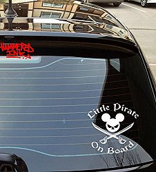 Little Pirate on Board Car Sticker