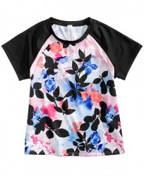 Ideology Floral-Print Rash Guard Swim Top, Big Girls, Created for Macy's