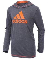 adidas Logo-Print Hooded Sweatshirt, Little Boys