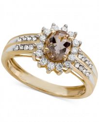Morganite (3/4 ct. t. w. ) & Diamond (1/3 ct. t. w. ) Ring in 14k Gold