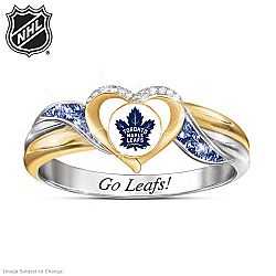 Toronto Maple Leafs® Women's Sterling Silver NHL® Pride Ring