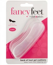 Fancy Feet by Foot Petals Back of Heel Gel Cushions Shoe Inserts 3 Pairs Women's Shoes