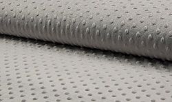 HomeBuy Supersoft Dimple Dot Cuddle Soft Fleece Plush Velboa Fabric - 59 Inches Or 150Cm Wide - 7 Colours To Choose From (Grey)