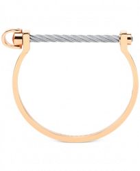 Charriol White Topaz Bangle Bracelet (3/8 ct. t. w. ) in Stainless Steel & Rose Gold-Tone Pvd Stainless Steel
