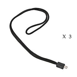 Comidox 3 PCS Black Neck Strap /Lanyard for Plantronics Samsung Motorola Jabra JAWBONE Micro USB Bluetooth Headsets