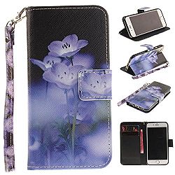 iPhone 6S Case, 6S Cases, Ngift [Flower] Premium PU Leather Folio Wallet [Wrist Strap] [Stand] Leather Case for Apple iPhone 6 6S