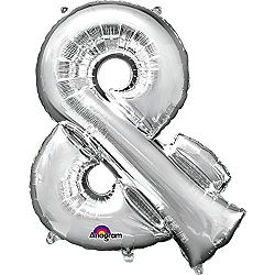 Anagram Mini Shape 16 Inch Silver Letter Balloon (G) (Silver)
