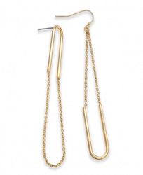 I. n. c. Gold-Tone Chain Loop Drop Earrings, Created for Macy's