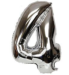 Helium Foil Digital balloons , birthday holidays weddin party supply Silver 40"4