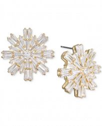 Jewel Badgley Mischka Baguette Crystal Starburst Cluster Stud Earrings