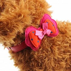 Cute Double Bowknot Adjustable Pet Collars - Red / M