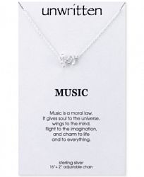 Unwritten Mini Music Notes Pendant Necklace in Sterling Silver