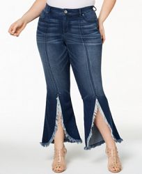 I. n. c. Plus Size Tulip-Hem Jeans, Created for Macy's