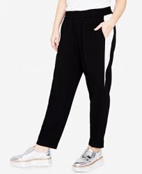 Rachel Rachel Roy Trendy Plus Size Contrast-Inset Jogger Pants