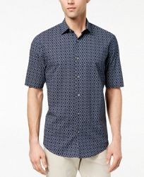 Alfani Men's Interlocking Geo-Print Shirt, Created for Macy's
