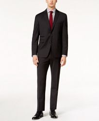 Vince Camuto Men's Coolmax Slim-Fit Stretch Black Check Suit