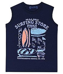 Toddler Boy Tank Top Little Boy Graphic Muscle Shirt Summer 3 Years - Navy Blue