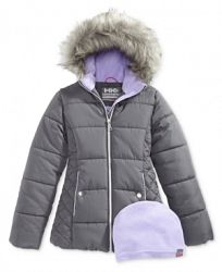 Hawke & Co. Outfitter Abbey Hooded Puffer Jacket with Faux-Fur Trim, Big Girls