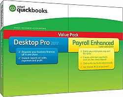 QuickBooks Desktop Pro 2017 with Payroll Enhanced Small Business Accounting Software [PC Disc]