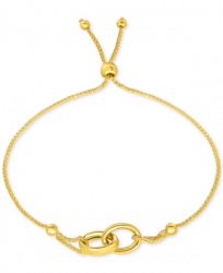 Linked Ring Bolo Bracelet in 10k Gold