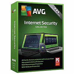 AVG Internet Security 2018 - Unlimited Devices / 2 Year Coverage (Key Card in Retail Box)