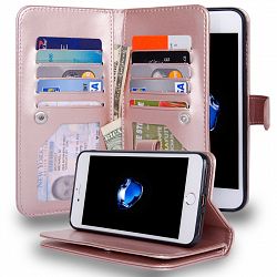 Navor JOOT-3L Magnetic Detachable Wallet Case for iPhone 7 Plus & 8 Plus - Maroon