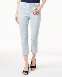 Charter Club Petite Striped Cropped Jeans, Created for Macy's
