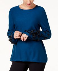 Alfani Petite Embellished Sweater, Created for Macy's