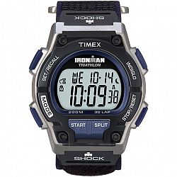 Timex Ironman Triathlon 30 Lap Watch - Silver/Dark Blue - 5K198