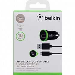 Belkin Micro USB Car Charger - Black - F8M668BT04