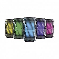 iHome Colour Changing Bluetooth Rechargeable Speaker System with Speakerphone - Black - IBT74BC