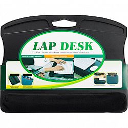 Lap Desk with Microbead Wrist Rest - Black