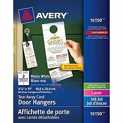 Avery Tear-Away Card Door Hangers - 16150
