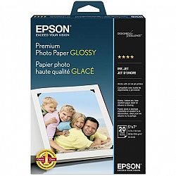 Epson Premium Glossy Photo Paper - 5 x 7 Borderless - 20 Sheets - S041464