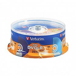 Verbatim Color DVD-R 16X Life Series - 25 Pack