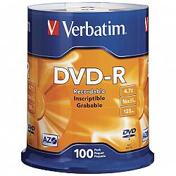 Verbatim DVD-R 16X 4.7 GB - 100 Pack