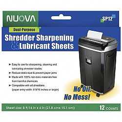 Nuova Shredder Sharpening & Lubricant Sheets - 12's - SP-12