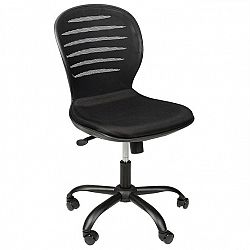 London Drugs Mesh Armless Office Chair - Black - 47 x 59 x 84-94cm