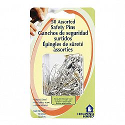 Helping Hand Assorted Safety Pins - 50 pack