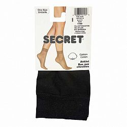 Secret Cotton Ankle High - Black