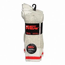 Hot Paws Wool Work Socks - Grey - Size 10-13