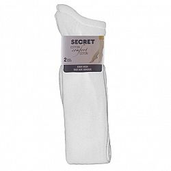 Secret Cotton Comfort Fashion Socks Knee High - White - 2 pair