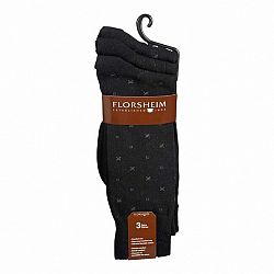 Florsheim Men's Crew Socks - Black - 3 Pairs