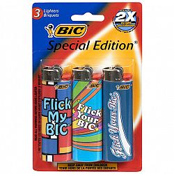 BIC Lighters - Assorted - 3 pack