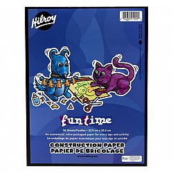 Hilroy Funtime Construction Paper Pad - 9 x 12 inch - 96 sheets