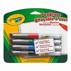 Crayola Dry Erase Broad Line Markers - 4pack