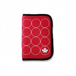 Orb RFID Blocking Passport Wallet - Maple Leaf - Red/White - WP500-RW