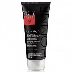 Vichy Homme Hydra Mag C Invigorating Hydrating Shower Gel for Body and Hair - 200ml