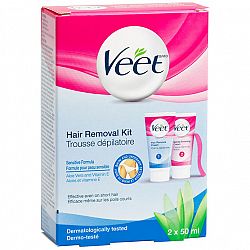 Veet Hair Removal Bikini Kit - Sensitive Formula - 2 x 50ml
