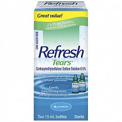 Refresh Tears Lubricant Eye Drops - 2x15ml